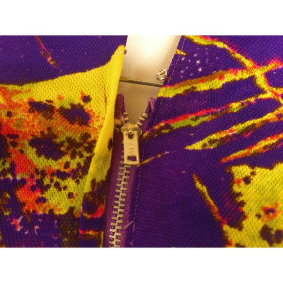 Vintage D Bess Psychedelic Ruffle Maxi Dress READ - Picture 4 of 9